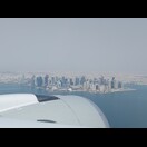 Ein letzter Blick auf das Geschäftszentrum von Doha